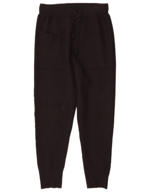 Zara Mujer Joggers De Punto Pantalones Casuales Pequeño W26 L27 Viscosa Negra