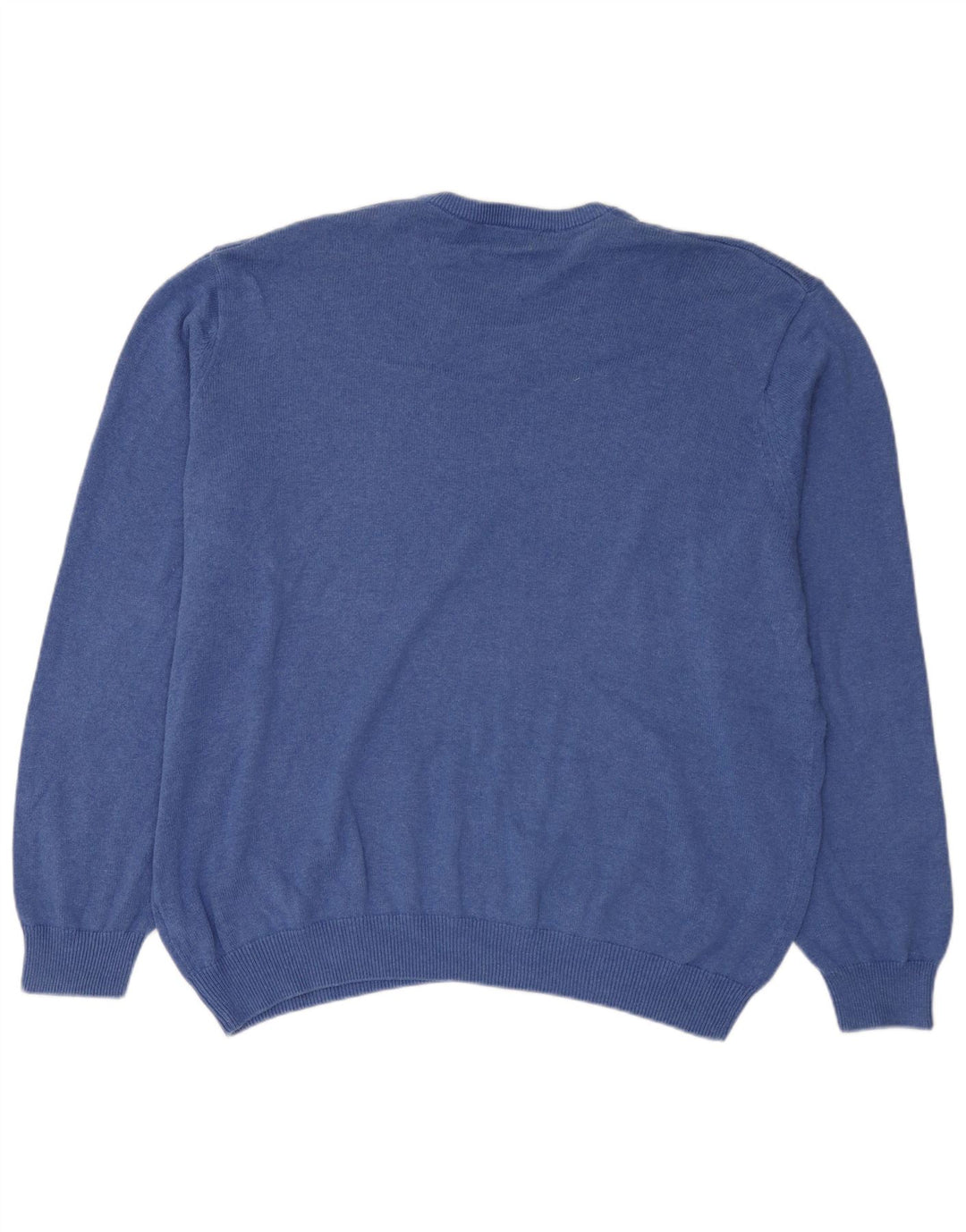 Marks & Spencer - Jersey con cuello en V para hombre, talla 3XL, algodón azul