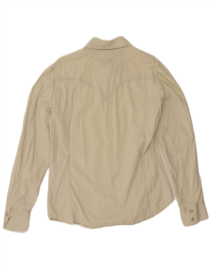 Diesel Hombre Camisa De Pana Grande Algodón Beige