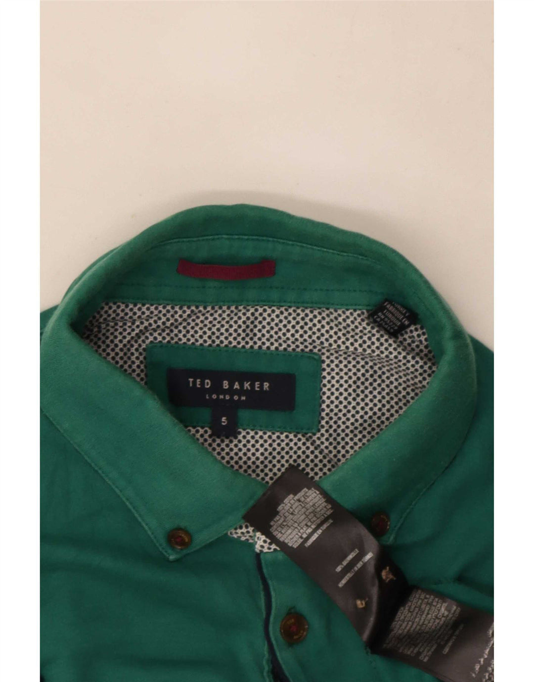 Ted Baker Polo para hombre Talla 5 XL Algodón verde