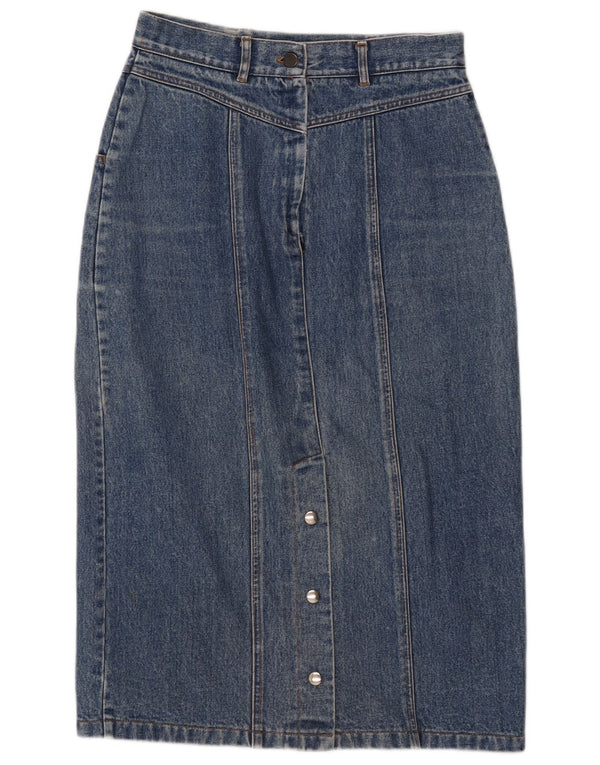 Falda lápiz de mezclilla vintage para mujer Mediana W28 Azul