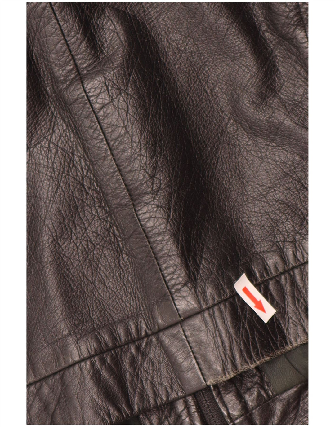 Chaqueta de cuero vintage para hombre IT 50 cuero negro grande