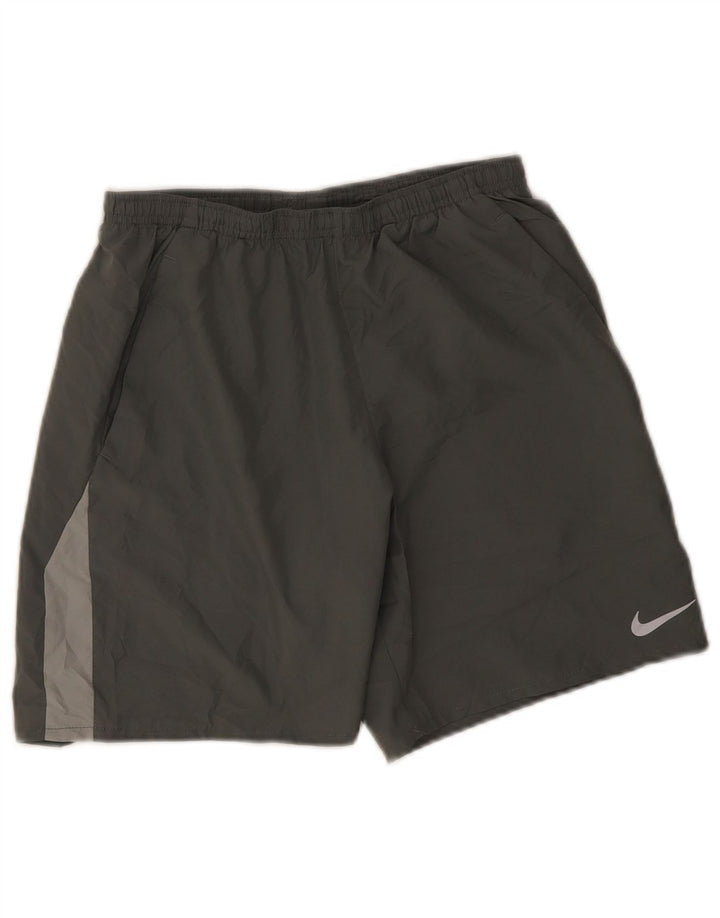Nike - Pantalones cortos deportivos Dri Fit para hombre, poliéster, color gris pequeño