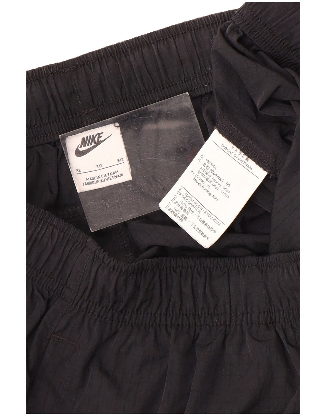 Nike Pantalones De Chándal Cargo Hombre XL Nylon A Cuadros Negros