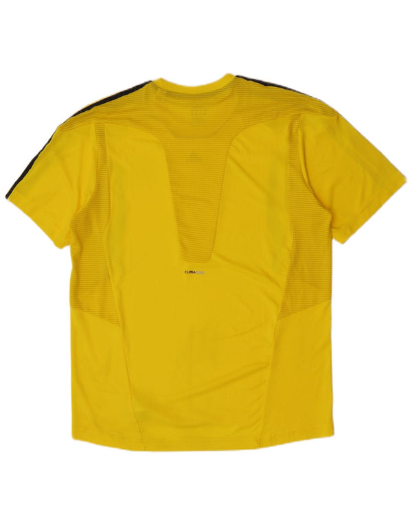 Adidas Mens Climacool Camiseta Top Grande Poliéster Amarillo