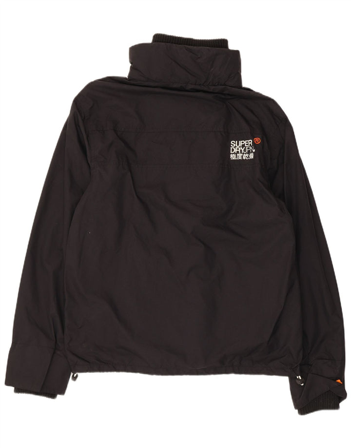 Superdry Chaqueta cortavientos con estampado Windcheater para mujer, talla 40, color negro