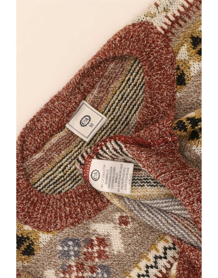 C & A - Jersey de cuello redondo para mujer, talla 40, tamaño mediano, multicolor, Fair Isle