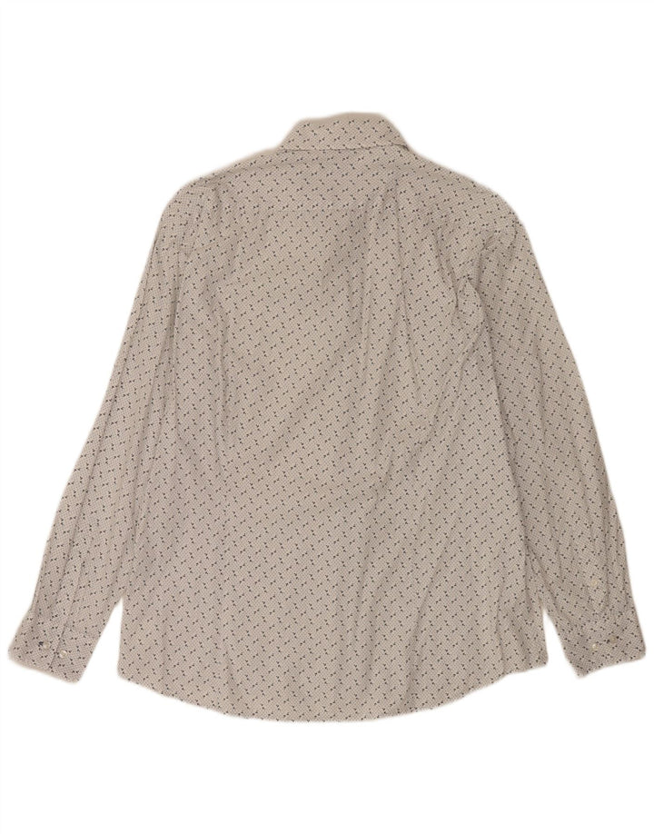 Michael Kors Camisa con estampado abstracto para hombre Algodón blanco grande