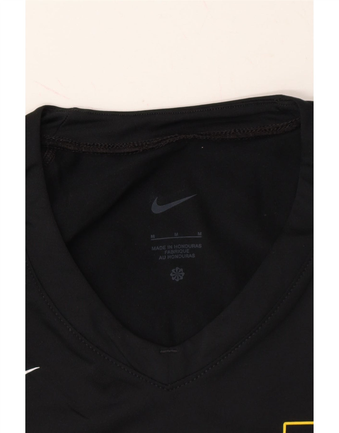 NIKE Womens Graphic Top Long Sleeve UK 12 Medium Black Polyester Vintage Nike and Second-Hand Nike from Messina Hembry 