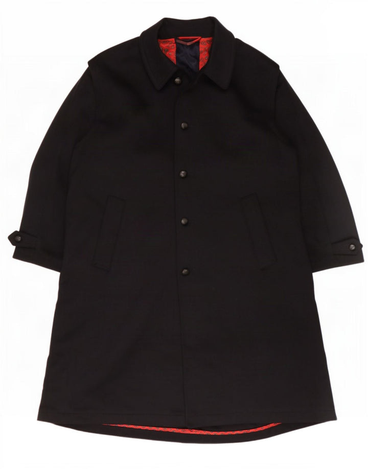 Abrigo vintage de gran tamaño para mujer IT 48 XL Lana azul marino