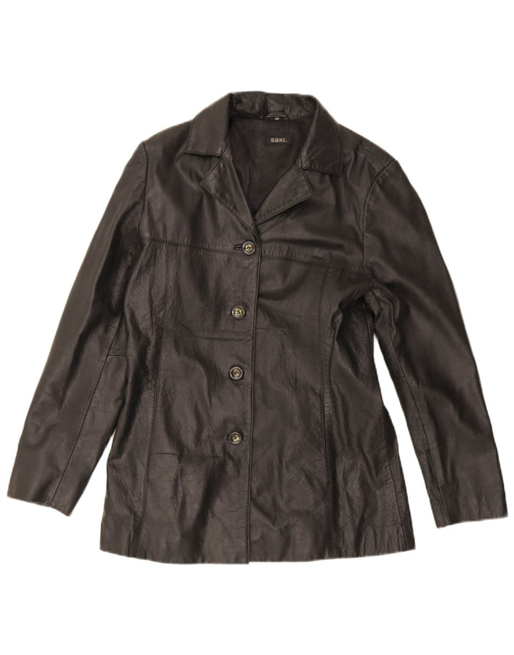 Saki Chaqueta de cuero para mujer EU 40 Mediana Cuero negro