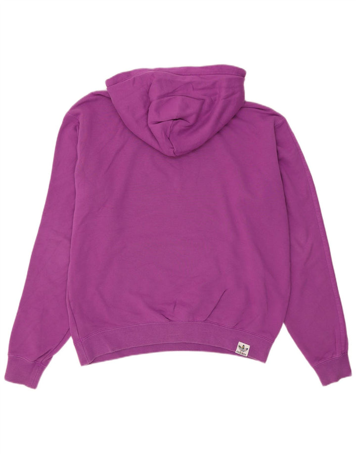 Adidas Hombre Sudadera Con Capucha Y Estampado Extragrande De Algodón Morado Medio