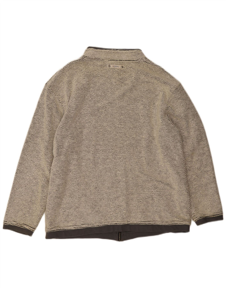 Weird Fish - Chaqueta de chándal para hombre, talla grande, algodón beige