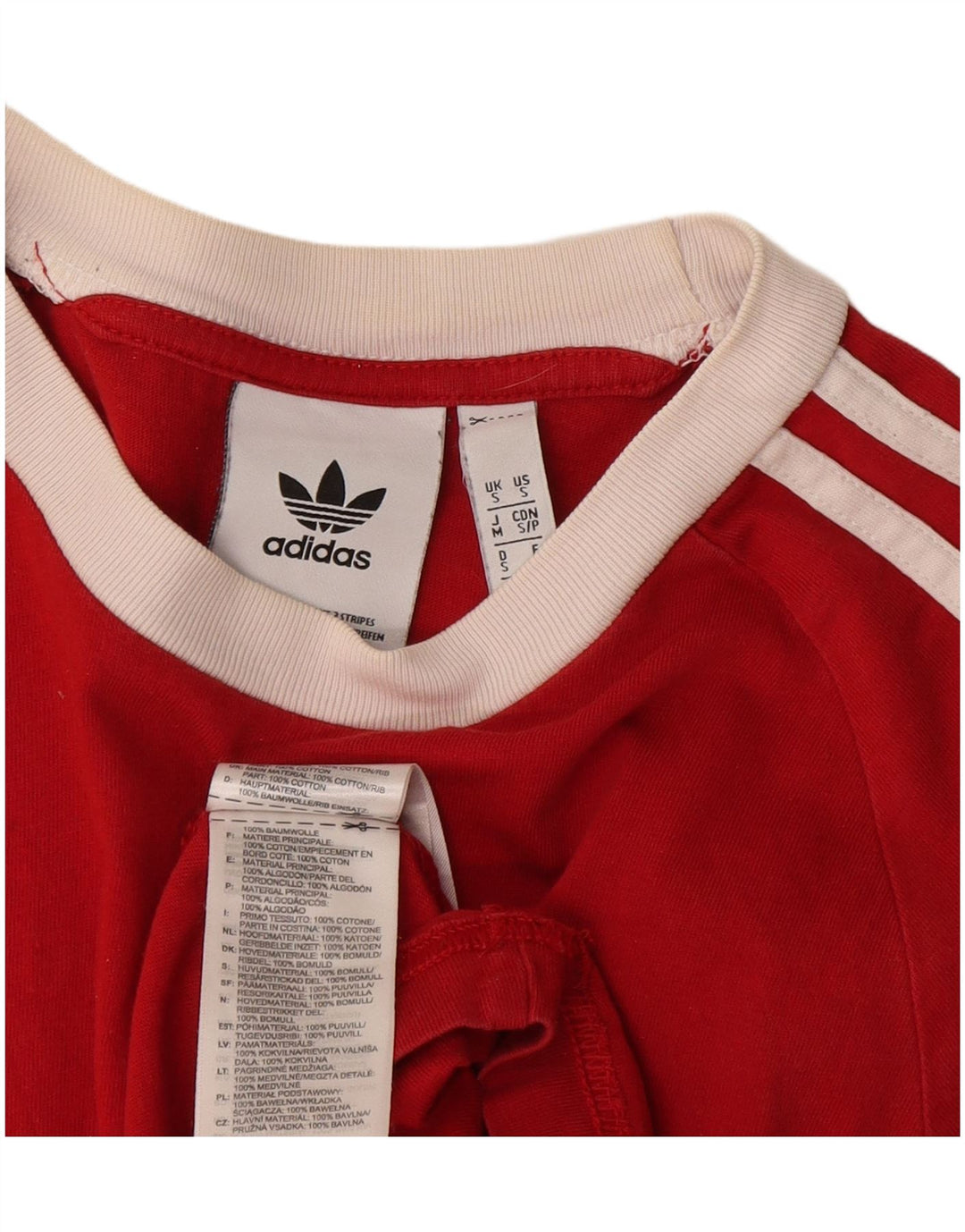 Adidas Hombre Camiseta Top Small Rojo Algodón