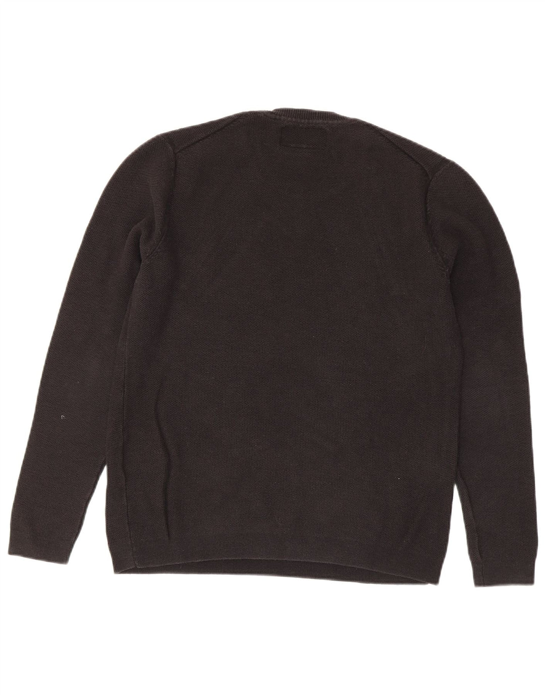 Superdry Jersey de cuello redondo para mujer, talla 40, talla mediana, algodón negro