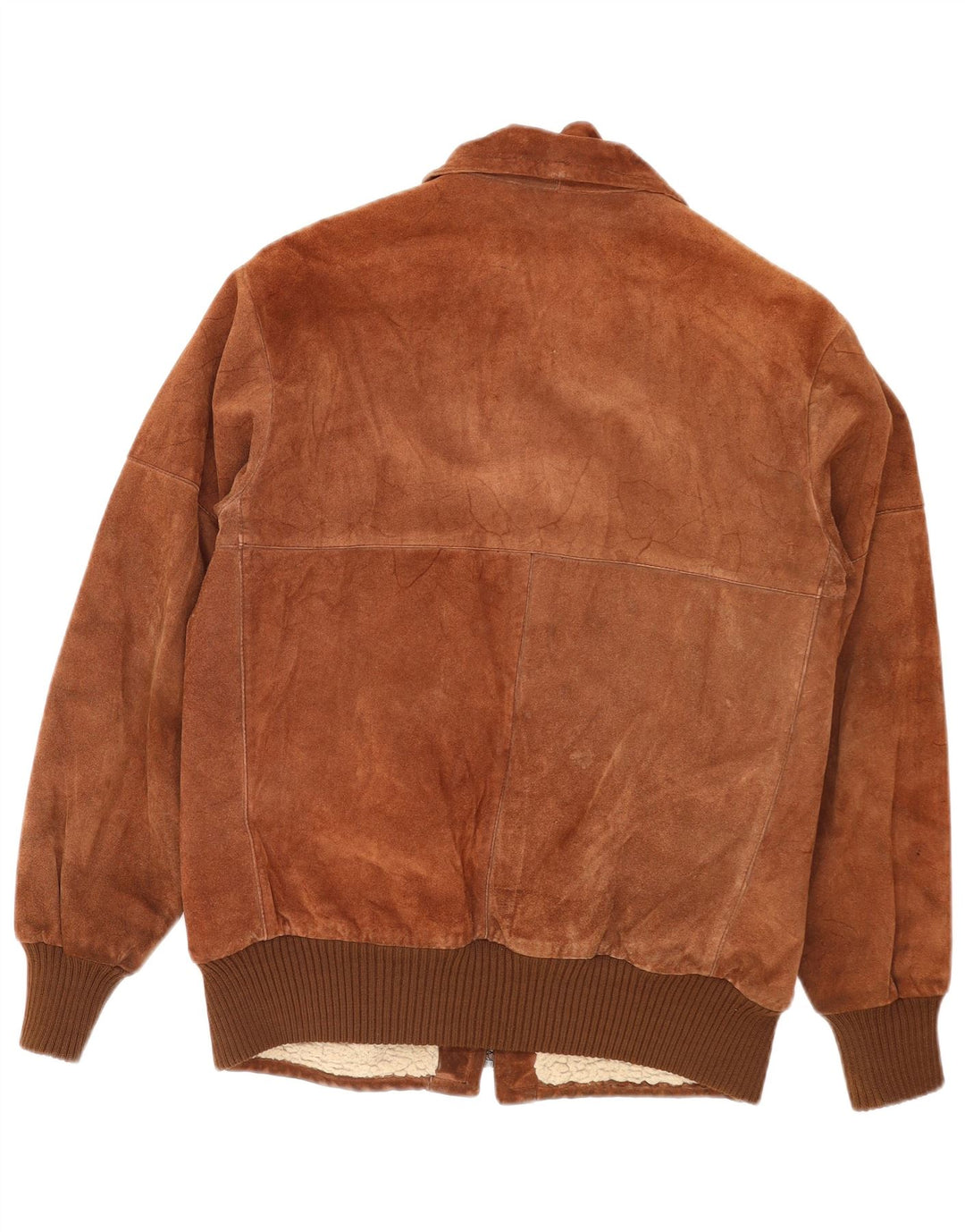 Piccini Chaqueta Bomber De Ante Para Hombre IT 48 Cuero Marrón Medio Retro