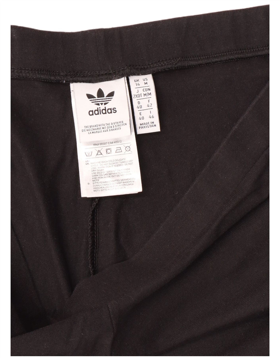 Adidas Leggings para mujer Reino Unido 44 Mediano Negro Algodón