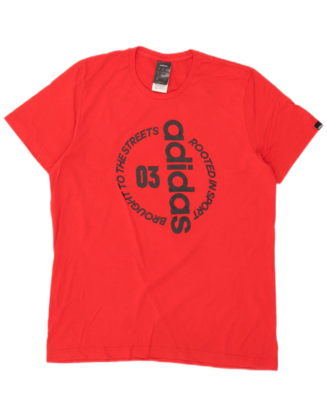 Adidas - Camiseta gráfica para hombre, color rojo medio
