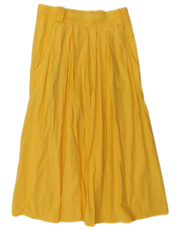 Vintage Mujer A-Line Falda W24 XS Amarillo