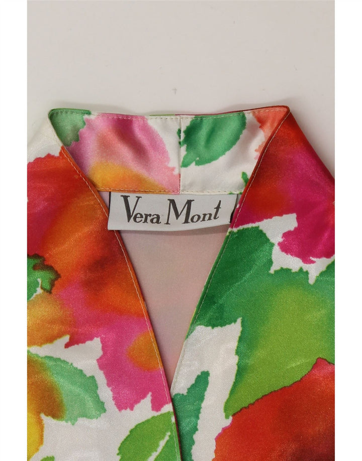 Vera Mont Blusa camisera transparente para mujer UK 40 Mediana Multicolor Floral