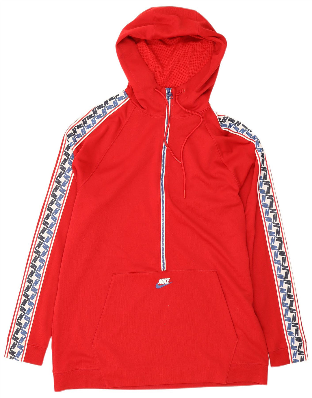 Nike Jersey con capucha y cuello con cremallera y gráfico en color rojo medio Poliéster