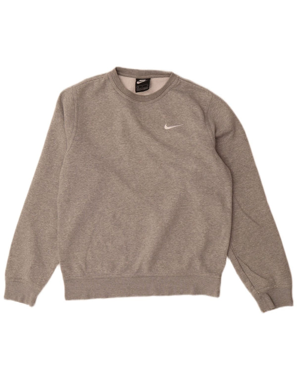 Nike - Sudadera tipo jersey para hombre, talla pequeña, algodón moteado gris