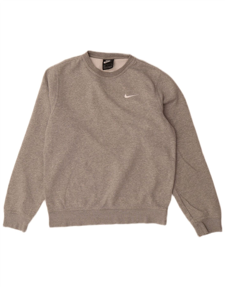 Nike - Sudadera tipo jersey para hombre, talla pequeña, algodón moteado gris