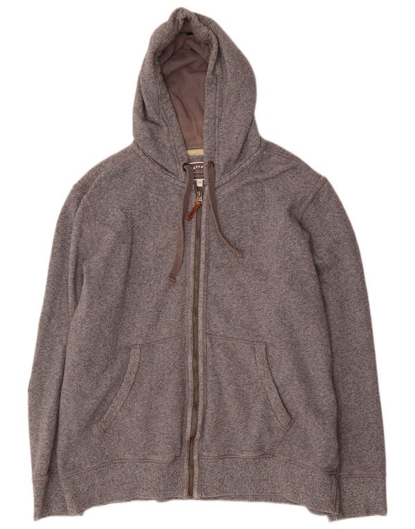 Sudadera con capucha y cremallera para hombre Fat Face 2XL Algodón gris