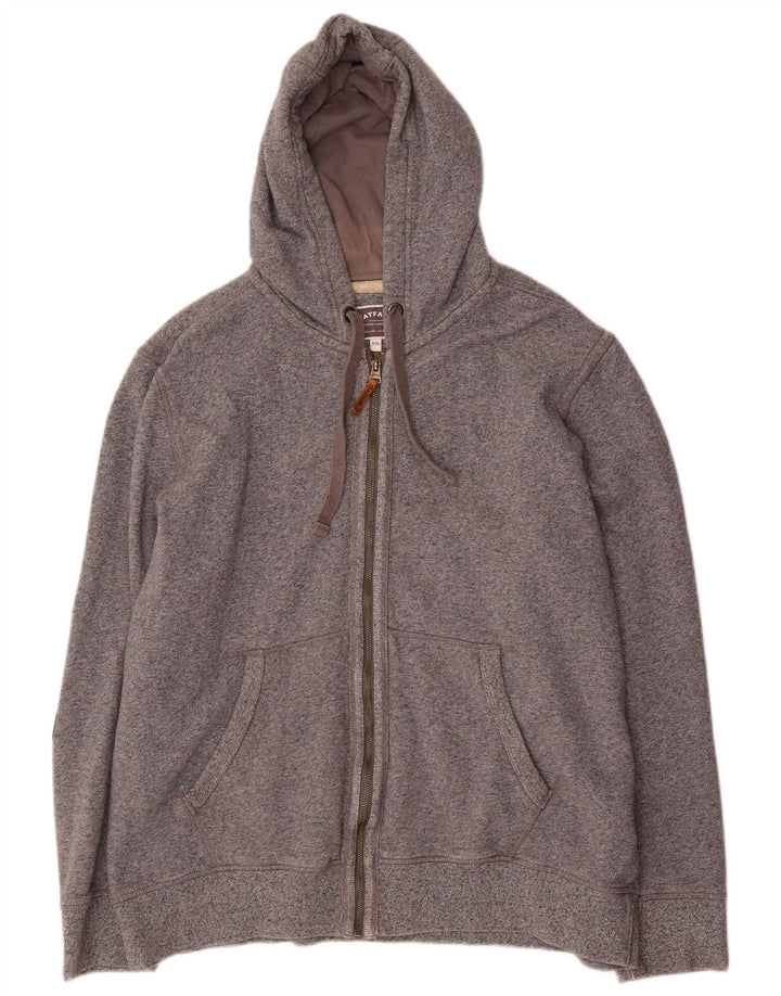 Sudadera con capucha y cremallera para hombre Fat Face 2XL Algodón gris