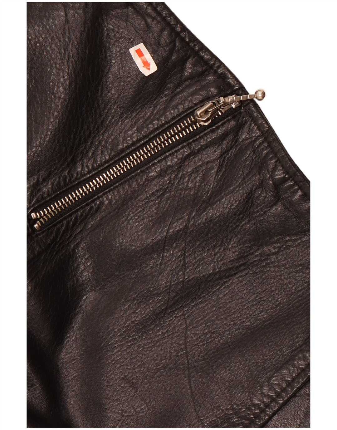 Vintage mujer cuero Bolero chaqueta Reino Unido 12 medio negro