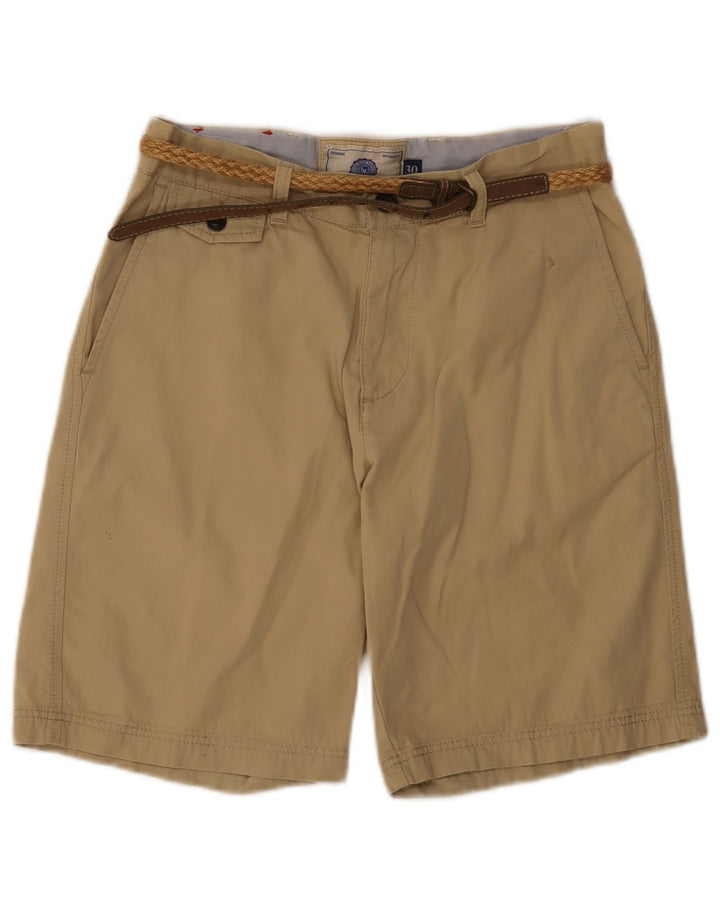 Franklin Marshall Pantalones cortos chinos para hombre W30 Algodón beige medio