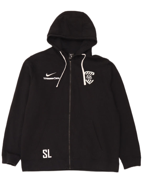 Nike Sudadera con capucha y cremallera gráfica para hombre XL Algodón negro