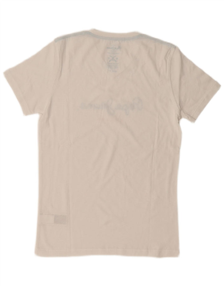 PEPE Jeans Camiseta gráfica para hombre Top Medium White Cotton