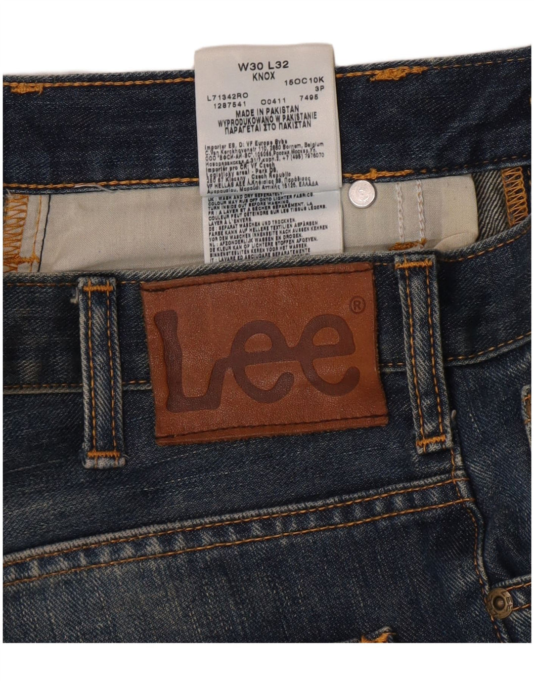 Lee Vaqueros Rectos Knox para Hombre W30 L32 Algodón Azul