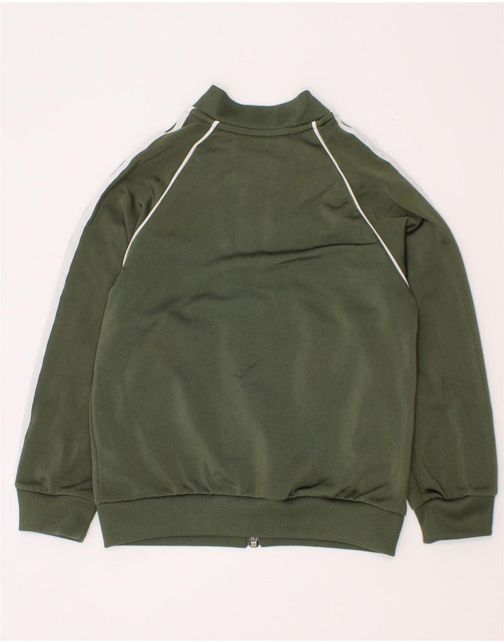 Adidas Niñas Graphic Chándal Top Chaqueta 2-3 Años Verde Poliéster