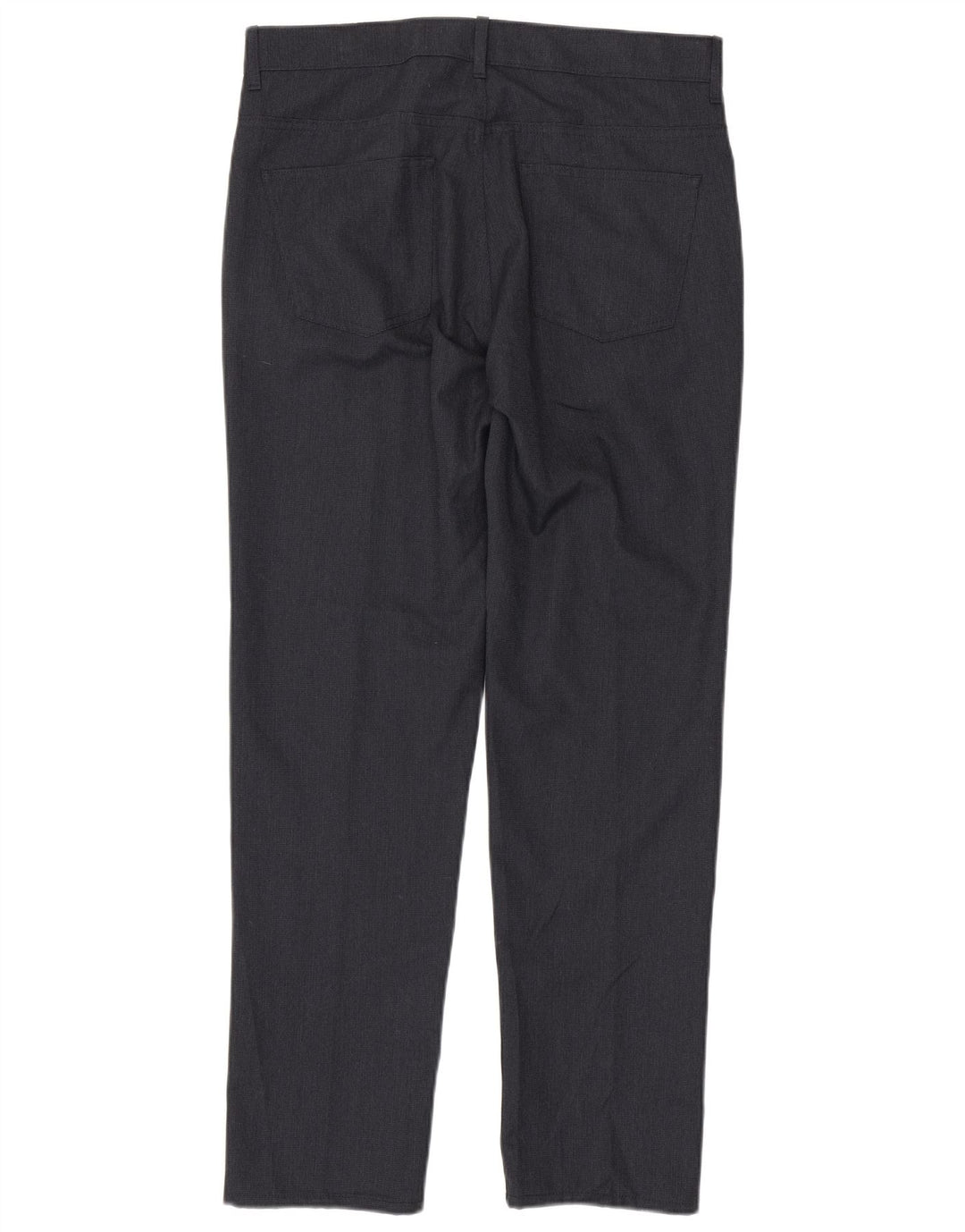 Marks & Spencer Pantalón de traje recto para hombre W34 L33 Poliéster azul marino