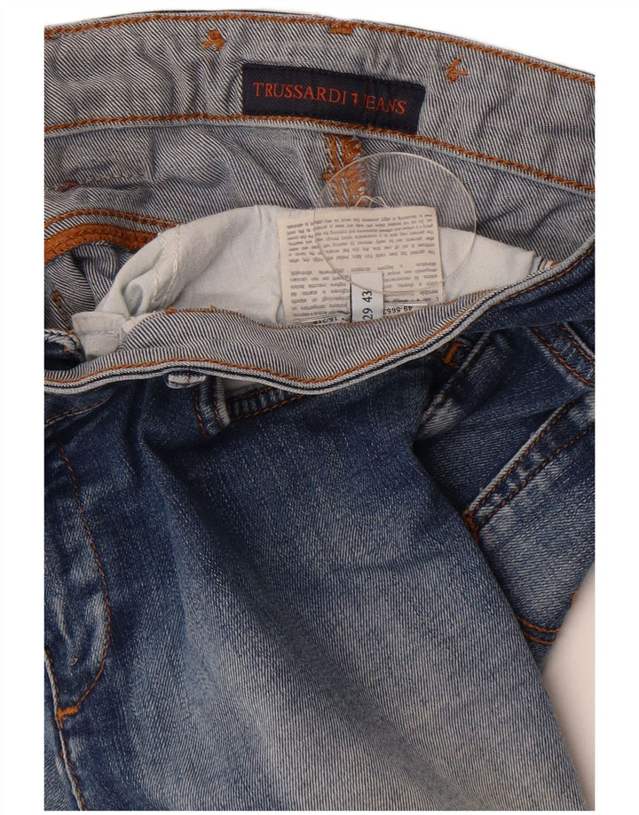 Vaqueros Pitillo Desgastados Mujer Trussardi W29 L32 Azul