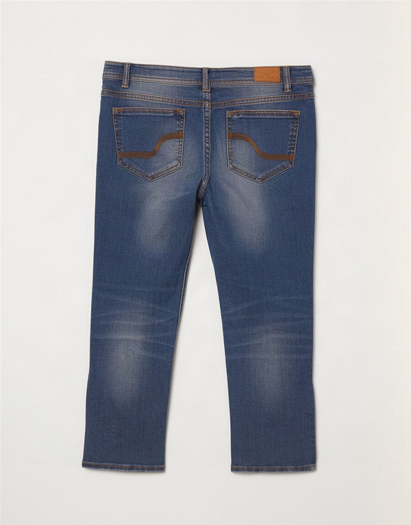 Vaqueros recortados para mujer Fat Face UK 8 Small W28 L23 Algodón azul