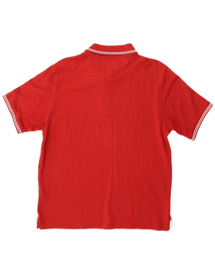 Champion Polo De Ajuste Fácil Para Hombre Algodón Rojo Medio