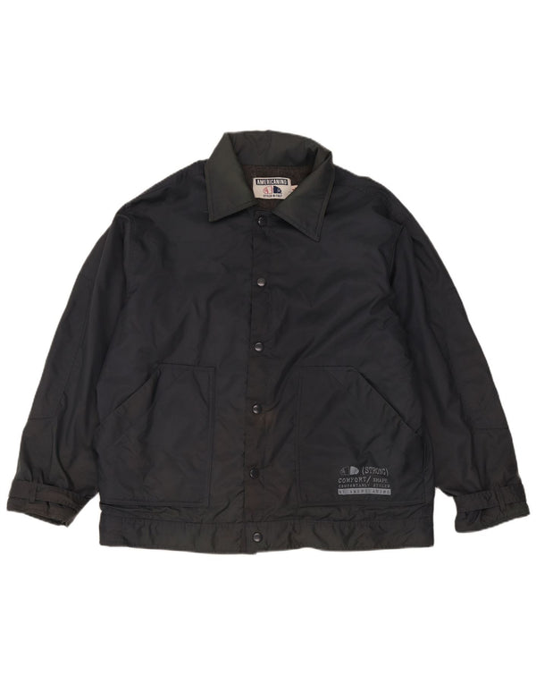 Americanino Chaqueta Bomber para Hombre UK 40 Grande Nylon Negro