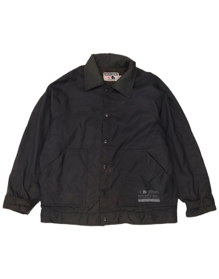 Americanino Chaqueta Bomber para Hombre UK 40 Grande Nylon Negro