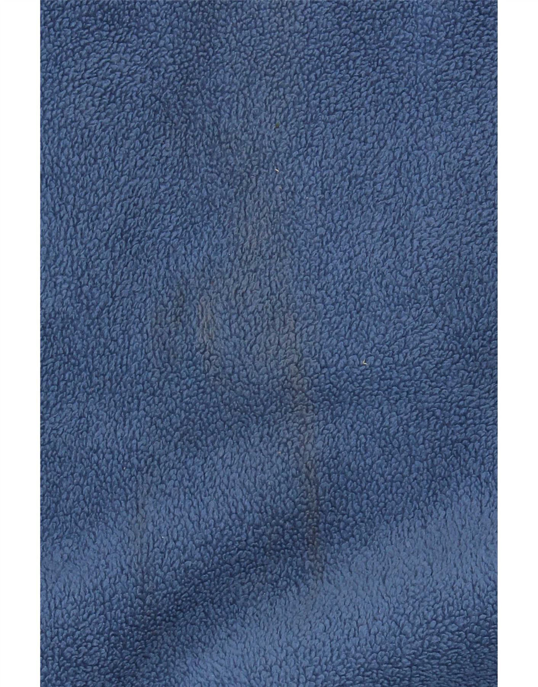 Vintage hombres zip cuello polar jumper medio azul poliéster