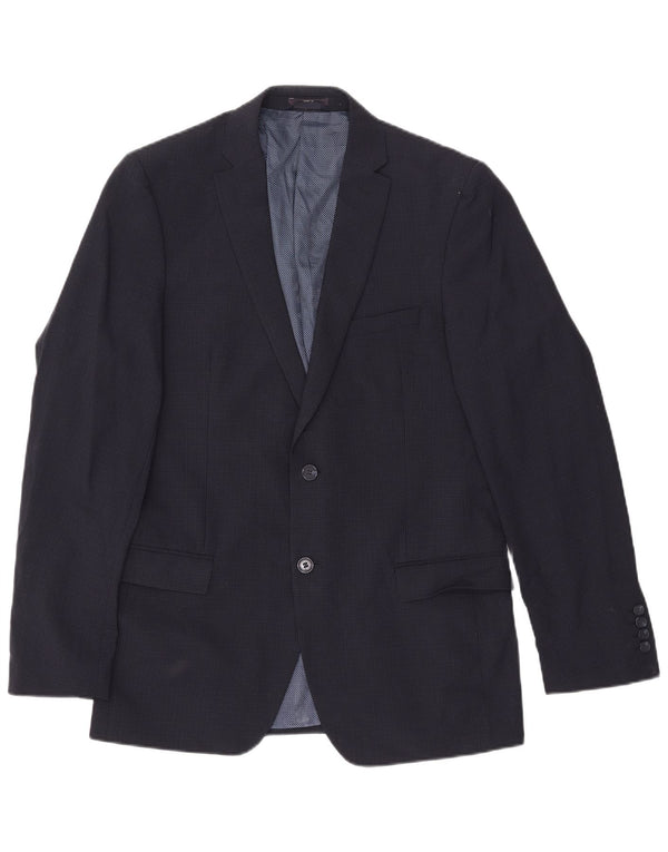 Marks & Spencer Chaqueta tipo blazer de 2 botones para hombre UK 40 Large Navy Blue Check