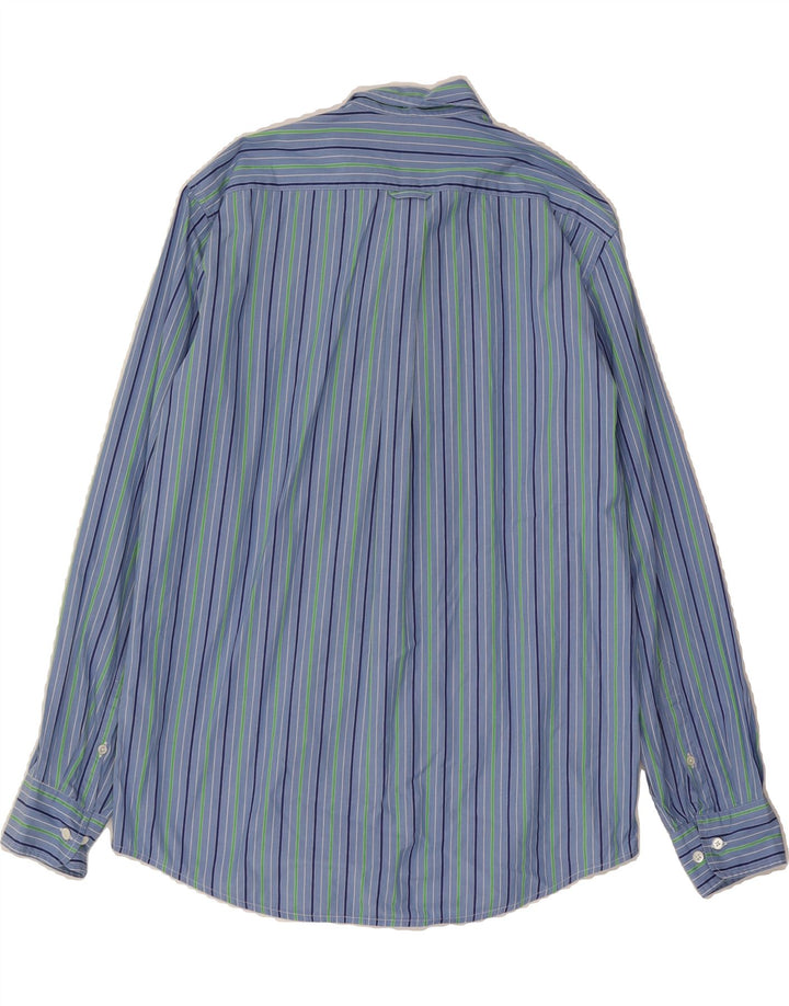 FACONNABLE Mens Shirt Large Blue Pinstripe Cotton Vintage Faconnable and Second-Hand Faconnable from Messina Hembry 