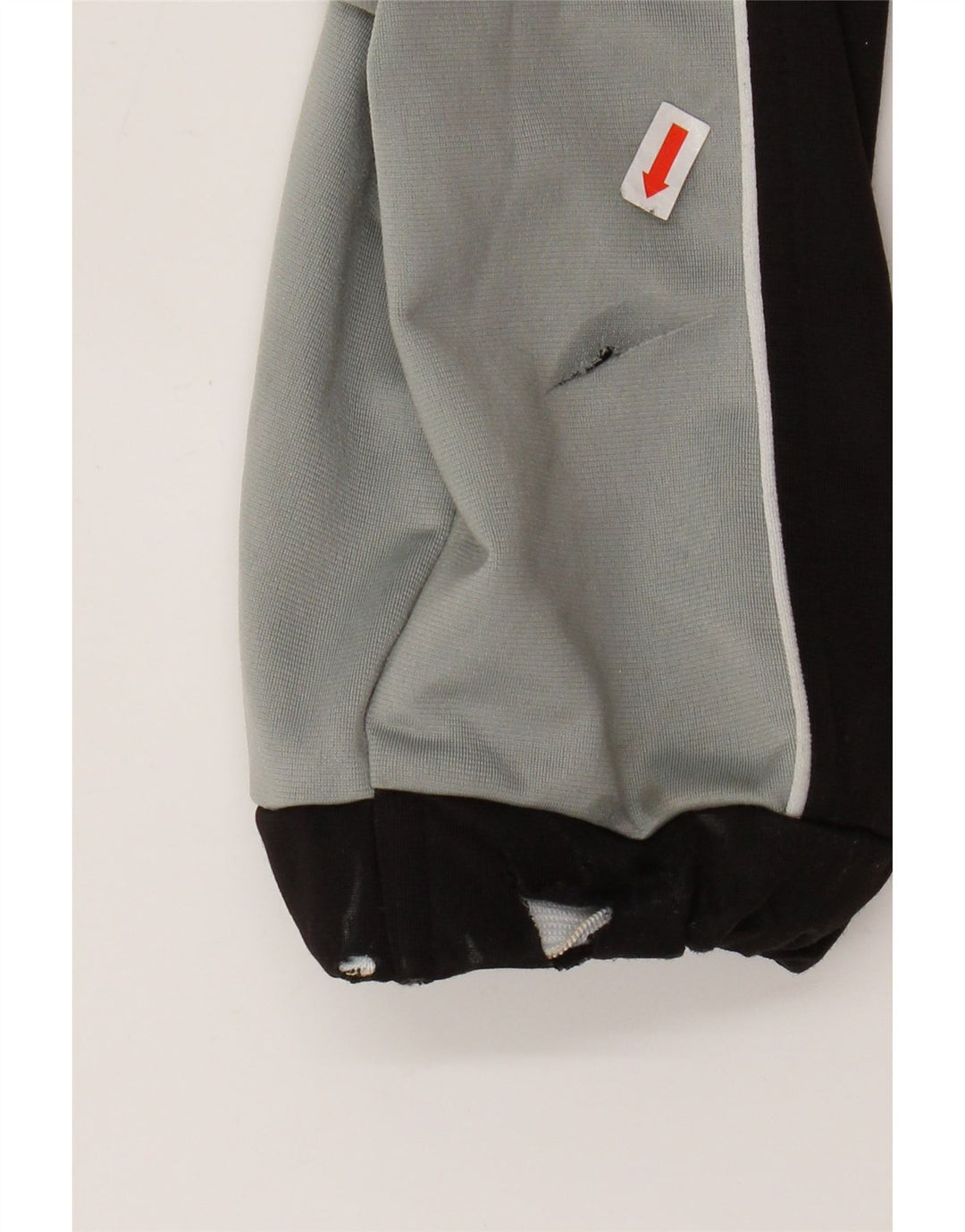 ASICS Sudadera con capucha y cremallera para hombre XL Gris Colorblock