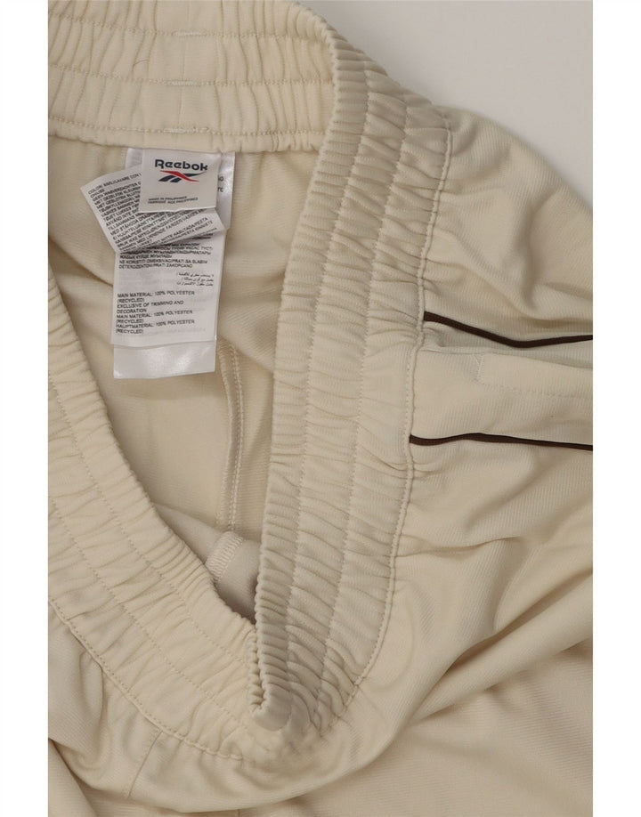 REEBOK Pantalones de chándal para mujer UK 10 Small Beige Poliéster