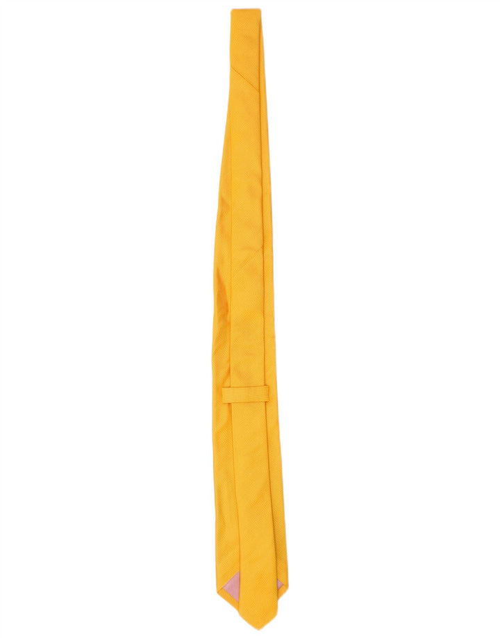 Corbata rosa para hombre Talla única L54 Seda amarilla