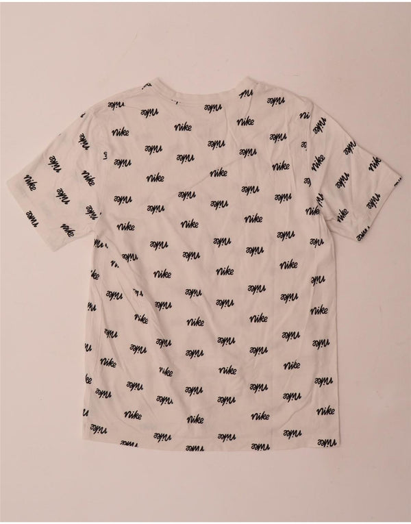 Nike Camiseta gráfica para hombre Top mediano de algodón blanco