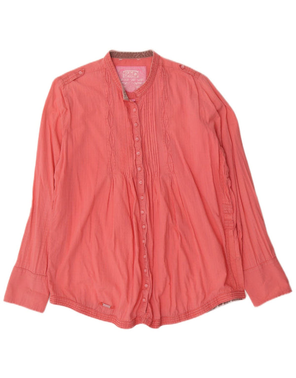 Superdry Camisa Militar De Esmoquin Para Mujer Reino Unido 46 Grande Algodón Rosa