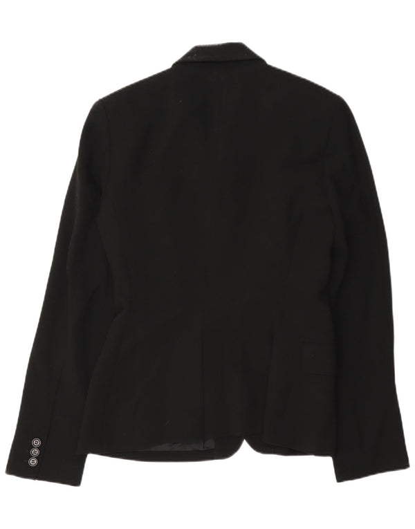 French Connection Chaqueta tipo blazer de 3 botones para mujer UK 40 Small Poliéster negro